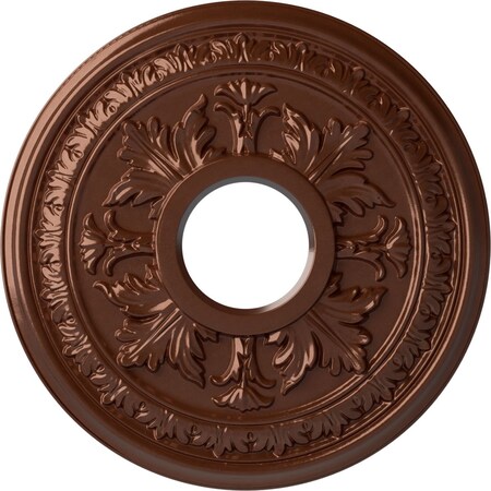 Ekena Millwork Baltimore Ceiling Medallion (Canopies up to 5 1/2"), 15 3/8"OD x 4 1/4"ID x 1 1/2"P, Copper Penny CM15BACPS